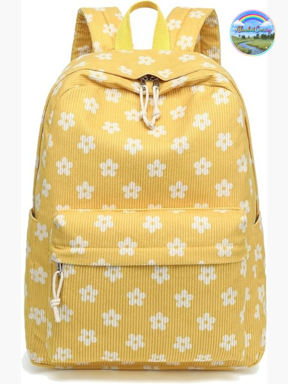 Corduroy Laptop School Backpack For Teen Girls Elementary Travel Daypack